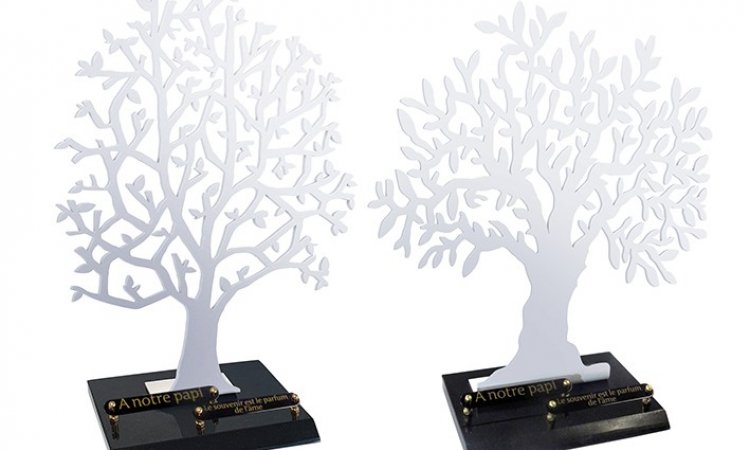 Arbre de vie et olivier blancs, Personnalisez votre arbre en agence Ensales Funéraire à Saint Paul de Jarrat