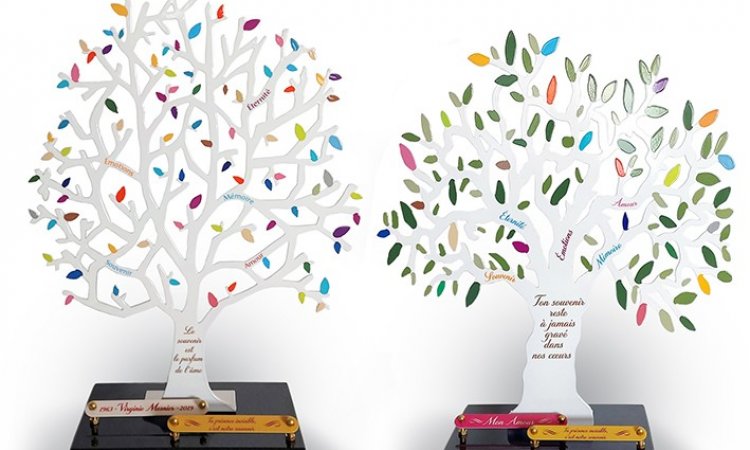 L’arbre de Vie et l’arbre Olivier à thème, avec des tailles différentes à personnaliser en agence ENSALES FUNERAIRE