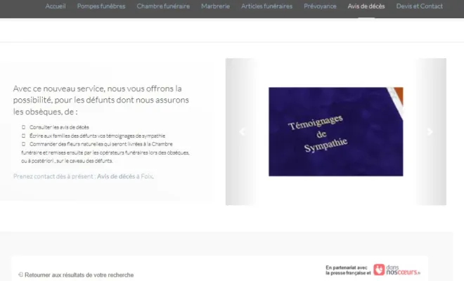 Laissez un message de sympathie aux familles