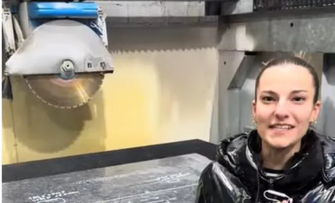 Découpe des pièces GRANITS MICHEL MAFFRE